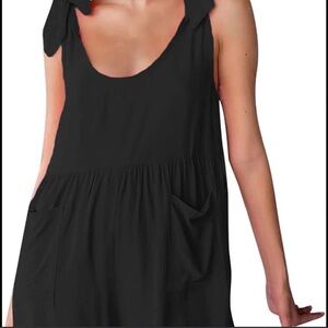 Black dress with bow detail NEVER WORN